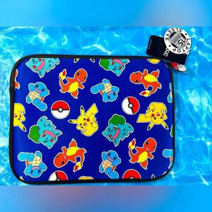 Pokémon - 15” Laptop Sleeve - Pikachu, Charmander, Squirtle,  & Bulbasaur - BNWT